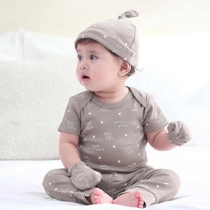 Baby Hats Mittens and Socks Set Cotton Newborn Hat Beanie Soft Infant Girls Boys Caps Gloves 0-6 month-CubbioJoy