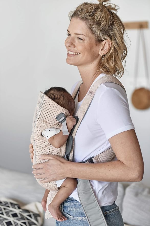 BabyBjörn Baby Carrier Mini, 3D mesh, Pearly Pink-CubbioJoy