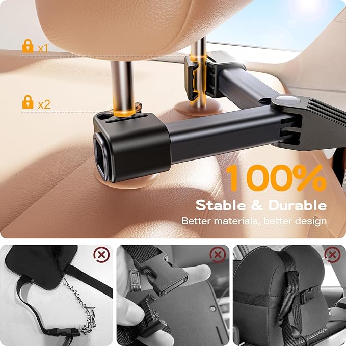 Baby Car Mirror for Baby Hook Clip Design Never Shake Baby Mirror for Car Seat Rear Facing Easy Install Crystal Clear View ShatterProof Crash Tested White-CubbioJoy