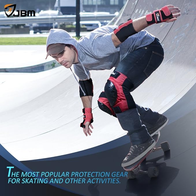 JBM Adult & Kids Knee Pads Elbow Pads and Wrist Guards for Inline Skating, Roller Skating, Skateboarding, Scootering-CubbioJoy