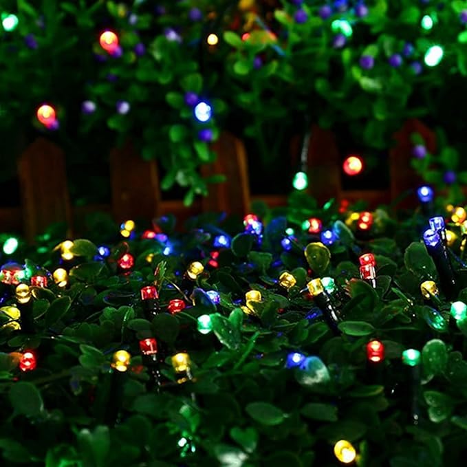 Dazzle Bright Christmas String Lights, 100 LED 33 FT Connectable Fairy Lights with 8 Modes, Waterproof Christmas Decorations for Indoor Outdoor Holiday Party Home Tree Decor (Multi-Colored)-CubbioJoy