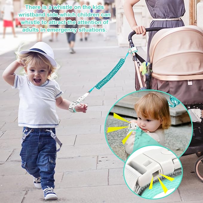 Accmor Toddler Harness Leash, Reflective Kid Harness with Anti Lost Wrist Link, Harness Leash for Toddlers, Child Walking Harness Kids Leash Wristband Belt with Lock for Baby Boys Girls to Outdoor-CubbioJoy