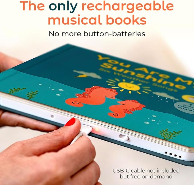 Cali's Books You are My Sunshine Nursery Rhymes | Interactive Sound Book | Musical Toys for Toddlers 1-3 | Sound Book for Babies and Toddlers | Interactive Baby Learning Toy.-CubbioJoy