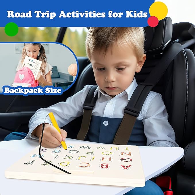 2 in 1 Magnetic Number Tracing Board, Magnetic Drawing Board Numbers 1-20 Writing Board Preschool Handwriting Learning Toys Alphabet & Math STEM Educational Toy for Toddlers Kids-CubbioJoy