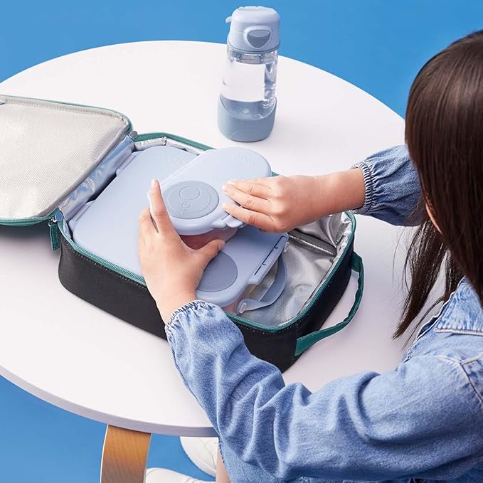 b.box Snack Containers for Kids, Toddler Snack Box Container, Reusable Small Bento Box for Lunch, School & Travel, Leak Proof, BPA free, Dishwasher Safe, Ages 4 months+ (Chill Out, 12oz capacity)-CubbioJoy