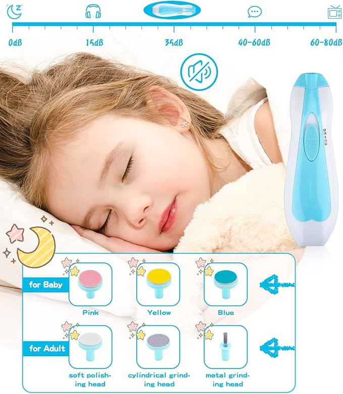 Baby Grooming and Healthcare Kit, Portable Baby Safety Care Set with Hair Brush Comb Nail Clipper Nasal Aspirator for Nursery Newborn Infant Girl Boy (31 in 1, Blue)-CubbioJoy