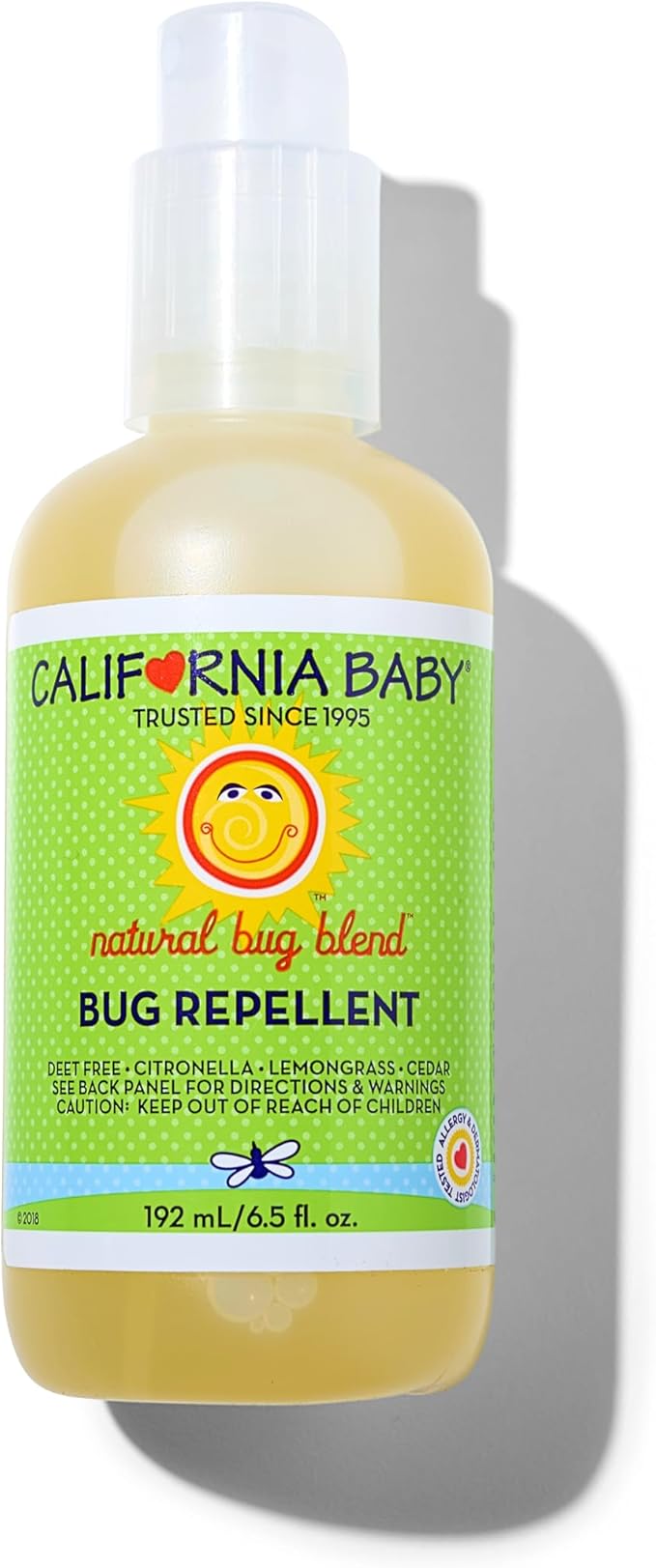 California Baby Natural Bug Spray | DEET Free Mosquito Repellent | Baby + Kids Bug Spray | Citronella Spray | Great Smell | 192 mL / 6.5 oz.-CubbioJoy