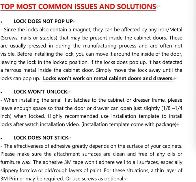 20 Pack Magnetic Cabinet Locks Baby Proofing - Vmaisi Children Proof Cupboard Drawers Latches - Adhesive Easy Installation-CubbioJoy