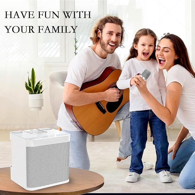 Karaoke Machine for Adults and Kids, Portable Bluetooth Karaoke Speaker with 2 Wireless Microphones for TV, Singing Karaoke for Home Party, Great Gifts for Boys and Girls-CubbioJoy