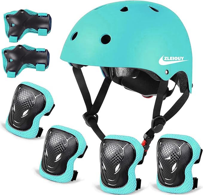 Adjustable Helmet for Ages 3-16 Kids Toddler Boys Girls Youth,Protective Gear with Elbow Knee Wrist Pads for Multi-Sports Skateboarding Bike Riding Scooter Inline skatings Longboard Roller Skate-CubbioJoy