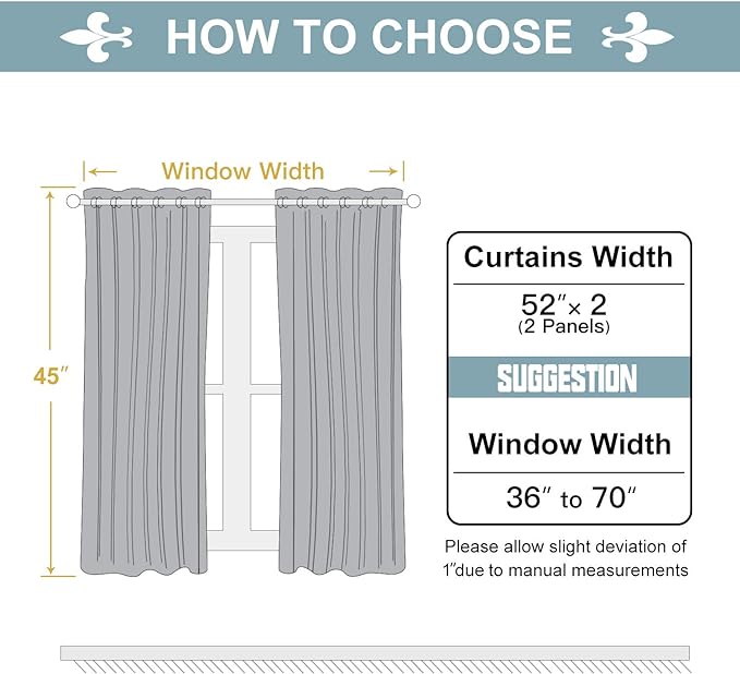 ChrisDowa 100% Blackout Curtains for Bedroom with Black Liner, 2 Thick Layers Total Blackout Thermal Insulated Grommet Window Curtains 2 Panels Set (Burgundy, 52 x 45 Inch)-CubbioJoy
