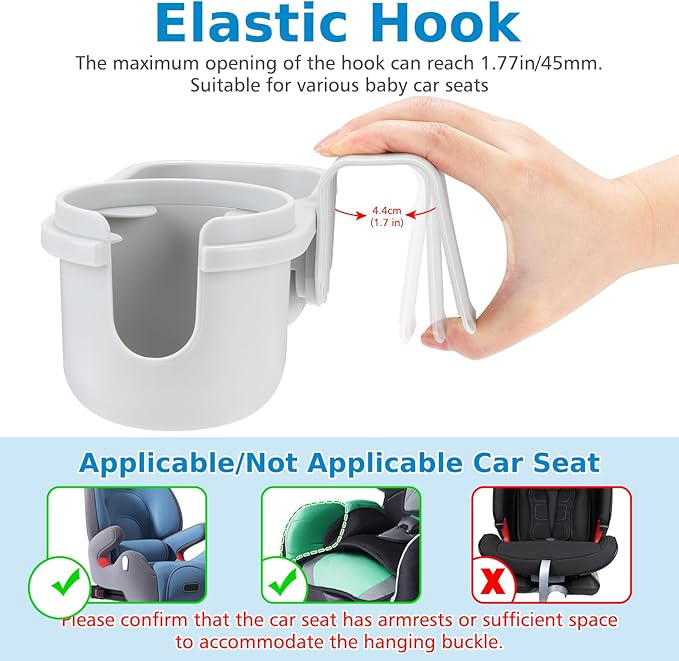 Accmor Child Cup Holder Snack Tray for Convertible Car Seats, Universal Child Cup Holder Compatible with Most Baby Car Seat Models-CubbioJoy