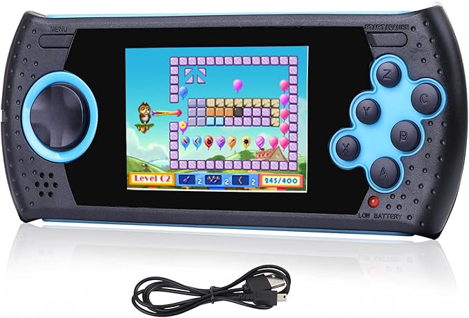 16 Bit Handheld Game for Kids Built-in 230 HD Classic Retro Video Games USB Rechargeable 3.0 Inch Childrens Travel Electronics Toys Portable Gaming Player System Gift for Boys Girls Ages 4-8-12-CubbioJoy
