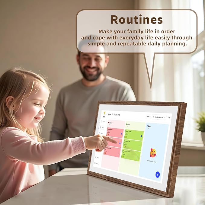15.6 Inch Digital Calendar Chore Chart with Touchscreen - Full HD Interactive Display, Wall & Desk Mountable Family Planner, To-Do List & Meal Planner, Ideal for Home Organization & 2025 Scheduling-CubbioJoy