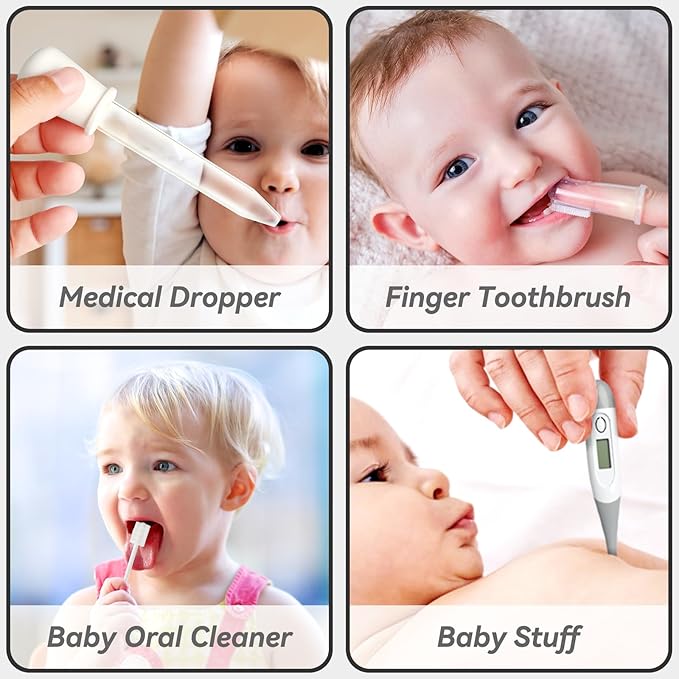 Baby Healthcare and Grooming Kit for Newborn Kids, 24PCS Upgraded Safety Baby Care Kit, Newborn Nursery Health Care Set, Baby Care Product (Grey White)-CubbioJoy