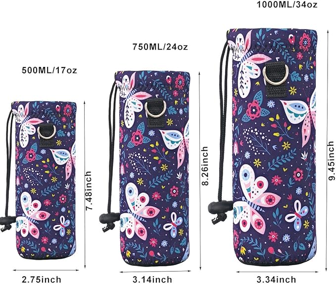 AUPET Water Bottle Bag Carrier,24oz/32oz Insulated Neoprene bottle Sling Holder Case Pouch Cover for 1000ML/750ML Bottles with Shoulder Strap for walking-CubbioJoy