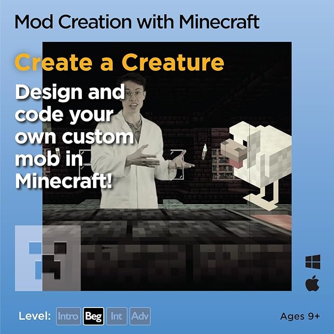 Coding for Kids with Minecraft - Ages 9+ Learn Real Computer Programming and Code Amazing Minecraft Mods with Java - Award-Winning Online Courses (PC & Mac)-CubbioJoy