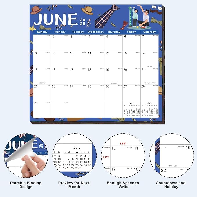 2025-2026 Magnetic Fridge Calendar 18 Monthly Magnetic Calendar for Refrigerator 2025-2026 Wall Calendar Planner Runs from February 2025 Until July 2026 Easy Organizing Markers Tearable (Festive)-CubbioJoy
