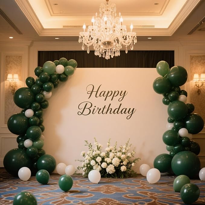 140pcs Night Green Round Balloons Different Sizes 18 12 10 5 Inch Latex Balloons for Arch Decoration Party Balloon Kit for Graduation Birthday Party Wedding Balloon Baby Shower Decoration-CubbioJoy