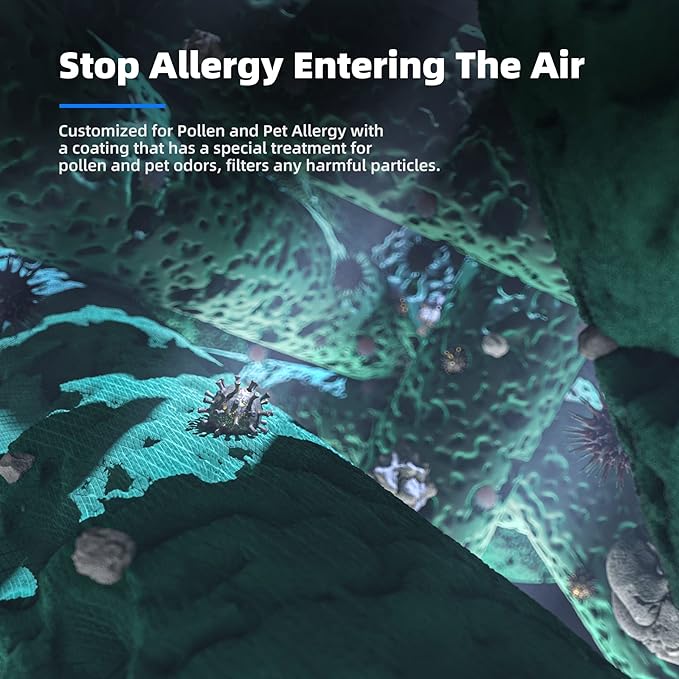 AROEVE MK04 Air Filter Replacement 4-in-1 Filter for Pollen Pet Dander Hair- Pet Dander Version(2 Pack)-CubbioJoy