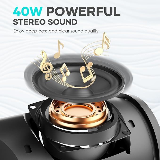 Bluetooth Speaker IPX6 Waterproof.Musibaby M88pro with Loud Stereo Sound,Portable Wireless Speaker,40H Battery,Bluetooth 5.3,Dual Pairing, Shower Outdoor Speaker for Party, Beach, Gifts Ideal.-CubbioJoy