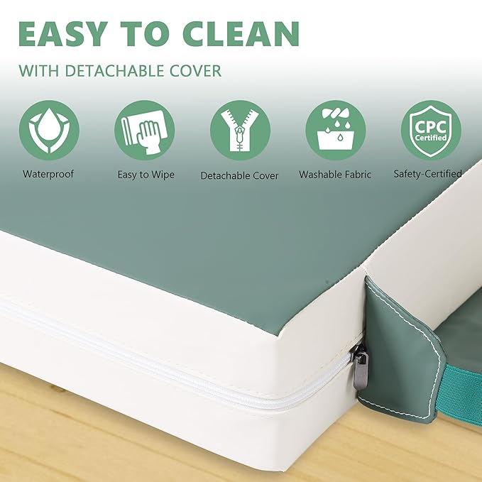 Booster Seat for Kitchen Chair with Adjustable Straps, Toddler Booster Seats for Dining Table Portable for Travel Camping Eating, Booster Cushion for Table for Baby Child Infant Kid Boy Girl-CubbioJoy