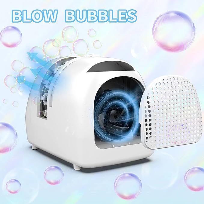 Bubble Machine for Kids Parties Bubble Maker Operated by Plugin or Batteries Outdoors Blower Life Theme Parties Weddings Birthday Parties Create Bubble World Gifts for Boys and Girls-CubbioJoy
