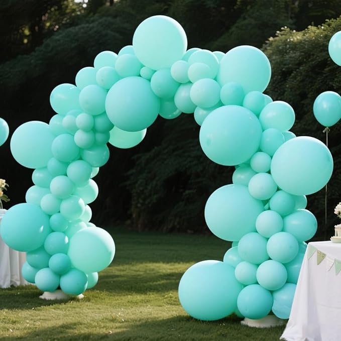 140pcs Cyan Blue Round Balloons Different Sizes 18 12 10 5 Inch Latex Balloons for Arch Decoration Party Balloon Kit for Graduation Birthday Party Wedding Balloon Baby Shower Decoration-CubbioJoy