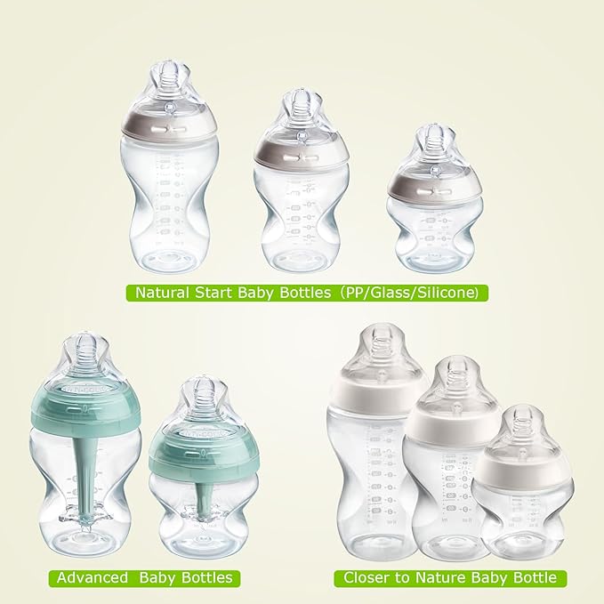 6 Pack Baby Bottle Handles for Tommee Tippee Baby Bottles, Easy Grip Bottle Holder for Newborn-CubbioJoy