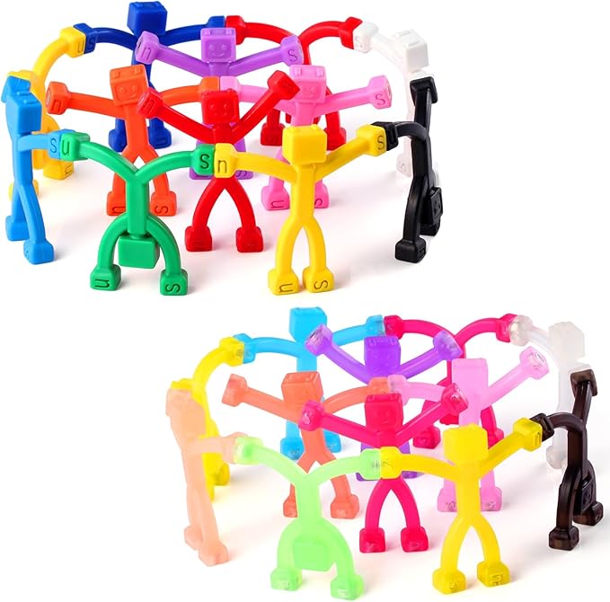 24 PCS Magnetic Travel Toys for Kids, Creative, Portable and Educational, Magnetic-People-Magnet-Men: Cute Robot & Funny Magnets, Small Fidget Toys for Classroom Prizes, Easter Egg Stuffers, Office-CubbioJoy