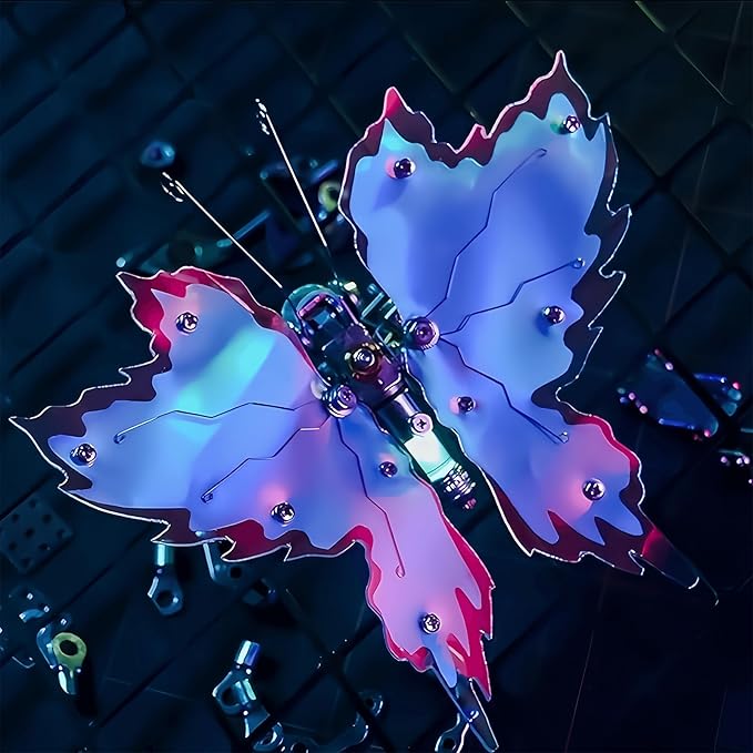 Adult 3D Metal Puzzle, Punk Butterfly Metal Model Set, 3D Puzzle Mechanical Insect Building Blocks, Fun DIY Assembly, high-end Men's Gifts-CubbioJoy