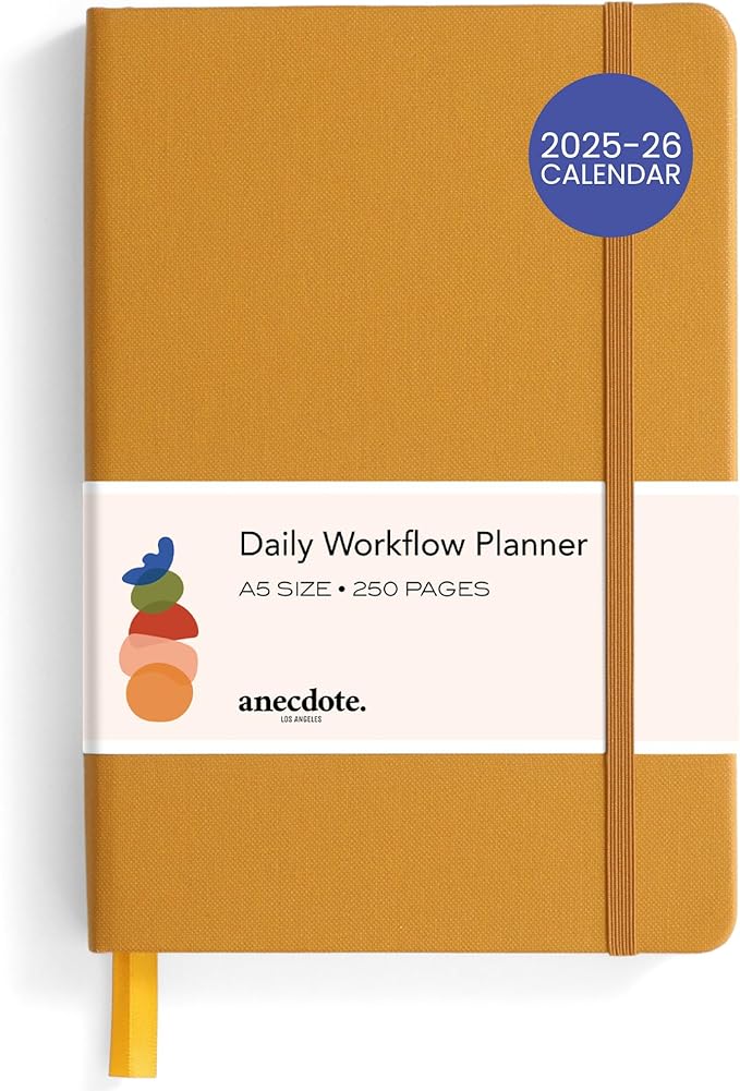 Anecdote 2026 Planner: A Monthly, Weekly & Daily Planner 2026 for Planning Your Success - A5 Size Hardcover Start Anytime and Achieve your Goals - Mustard-CubbioJoy
