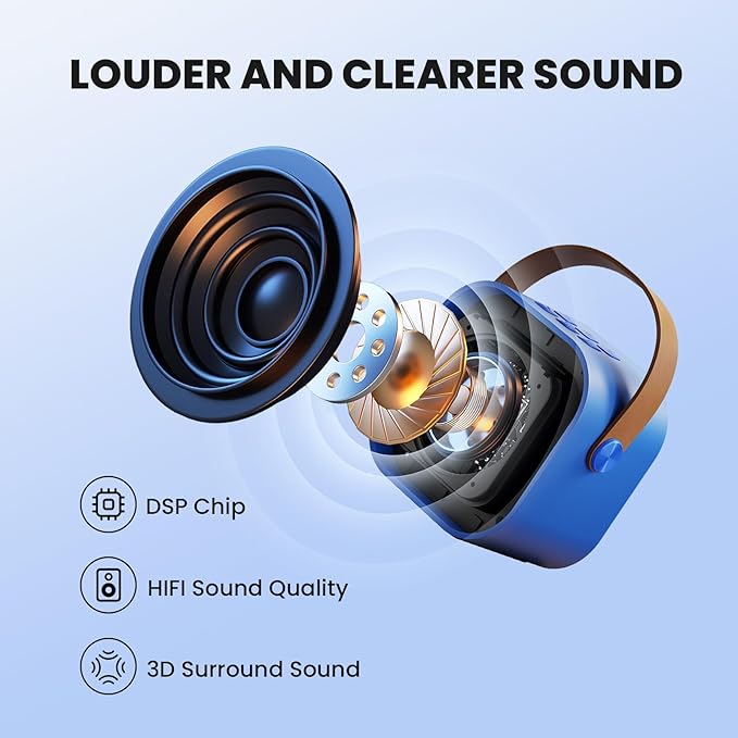 IROO Mini Karaoke Machine for Kids, 2025 TOP Toys Birthday Gifts Ideas for Girls Ages 4, 5, 6, 7, 8, 9, 10, 12+ Years Old, Portable Bluetooth Speaker with 2 Wireless Mics for Party Toddlers-CubbioJoy