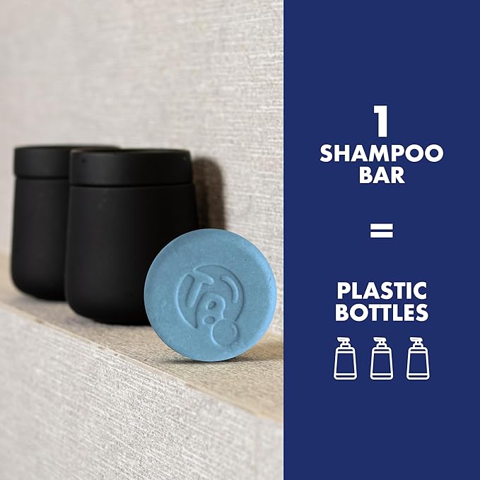 Argan Oil + Bamboo Extract 3-in-1 Shampoo Bar for Men - For Hair, Beard & Body - Deep Clean, Nourishing & Frizz Control - Natural, Paraben & Sulfate-Free - Made in USA - 4.5oz (Pack of 2)-CubbioJoy