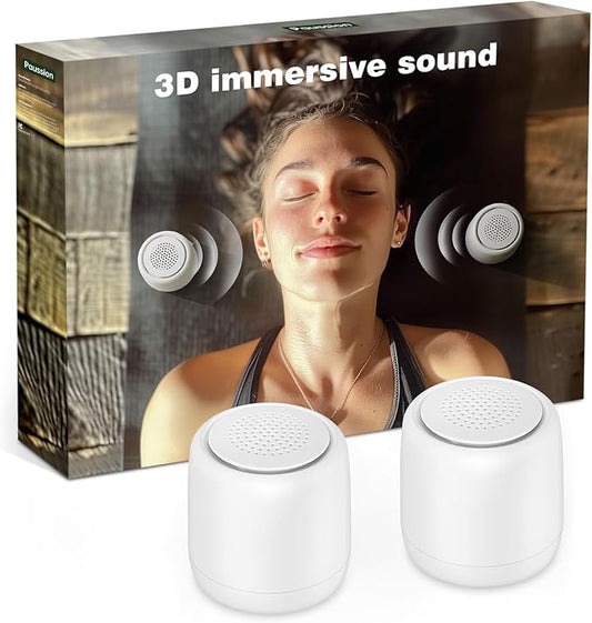 2-Pack Sync Stereo, Paussion Portable Mini Noise White Sleep Sound Machine for Adults Kids Baby 25 Soothing Songs, Auto Timer, Perfect for Travel, Home, Office Privacy-CubbioJoy
