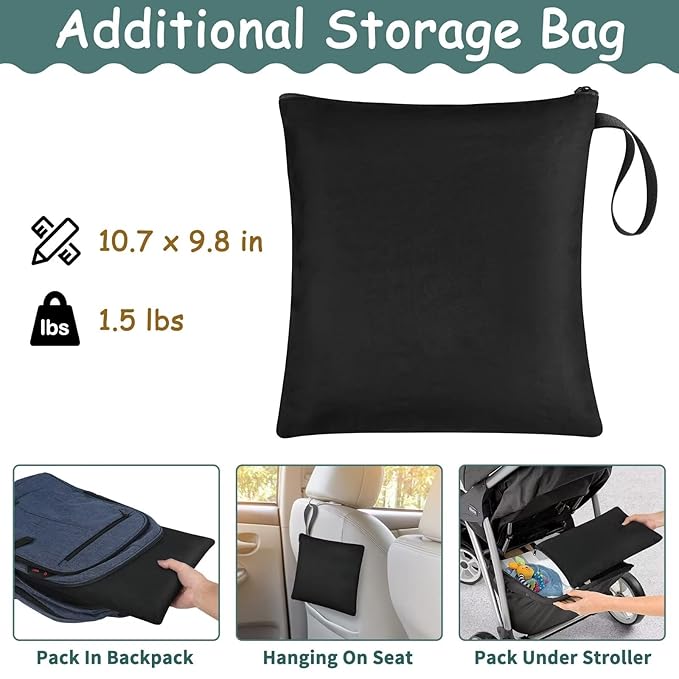 Car Seat Travel Bag Fit Graco SnugRide 35 Lite and Base, Chicco KeyFit 30 and Base, Car seat Bags for Air Travel, Padded Infant Carrier Bag with side pocket and Protective Feet, Extra small Bag-CubbioJoy