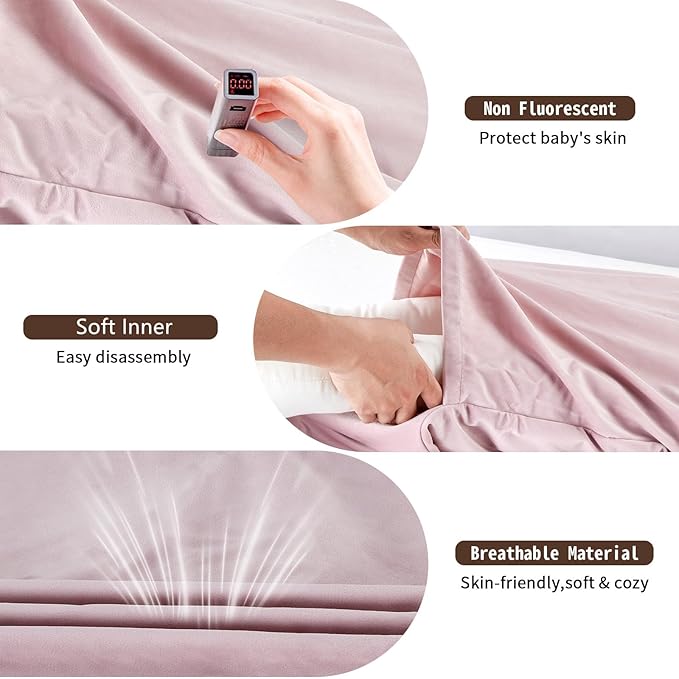 Baby Lounger Play Mat,Baby Lounger for Newborn Tummy Time for Baby in Bed,0° Angle Newborn Lounger Baby Nest for Boys & Girls 0-12 Months(Pink)-CubbioJoy