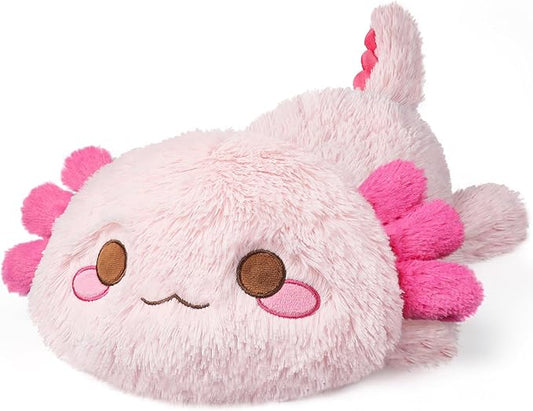 Cuckool Pink Axolotl Stuffed Animals, Microwavable Stuffed Animals Heating Pad for Cramps, Pain Stress Relief, Heatable & Coolable Lavender Scented Plush Toys for Anxiety, Women & Kids Bedtime-CubbioJoy