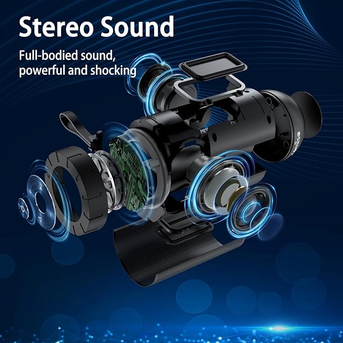 comiso Bluetooth Speaker, IP65 Waterproof Portable Speaker with 360° HD Stereo Sound, Punchy Bass, TWS Pairing, 24H Playtime, Wireless Speakers for Home/Outdoor/Camping/Beach, Gifts for Unisex-CubbioJoy