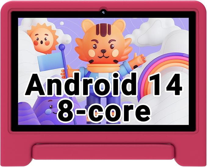 ApoloSign Kids Tablet 2025, 10.1 inch Tablet for Kids, Octa-core, 6 GB RAM, 64GB ROM Tablets for Toddlers with Parental Control, 8-hr Battery, Wi-Fi6, BT5.0, Droop-Proof Case (Pale Pink)-CubbioJoy