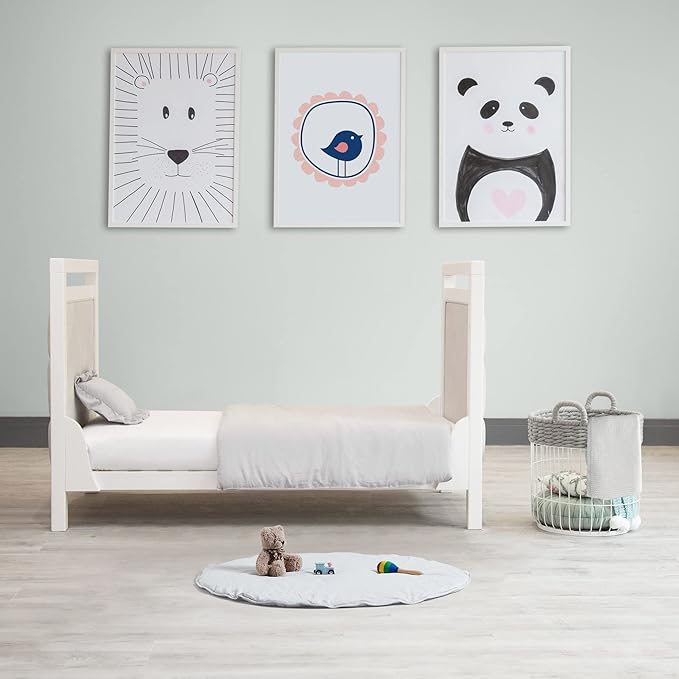 Byrd & Blume Round Baby Play Mat, Organic Cotton Soft Padded Nursery Floor Mat, Safe Hypoallergenic Baby Mat, Reversible, Foldable, Portable Infant Tummy Time Mat Fits Tents & Playpens (40"x40") Gray-CubbioJoy