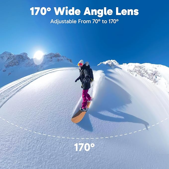 Dragon Touch 4K Action Camera 20MP Vision 3 Underwater Waterproof Camera 170° Wide Angle WiFi Sports Cam with Remote 2 Batteries and Mounting Accessories Kit-CubbioJoy