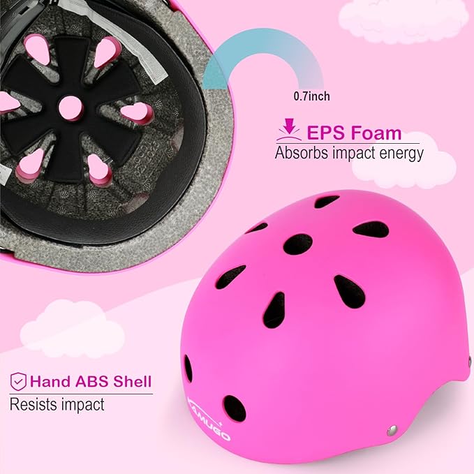 KAMUGO Kids Bike Helmet,Toddler Helmet Adjustable Kids Bicycle Helmet Girls Or Boys Ages 2-8/8-14 Years Old Multi-Sports for Cycling Skateboard Scooter-CubbioJoy