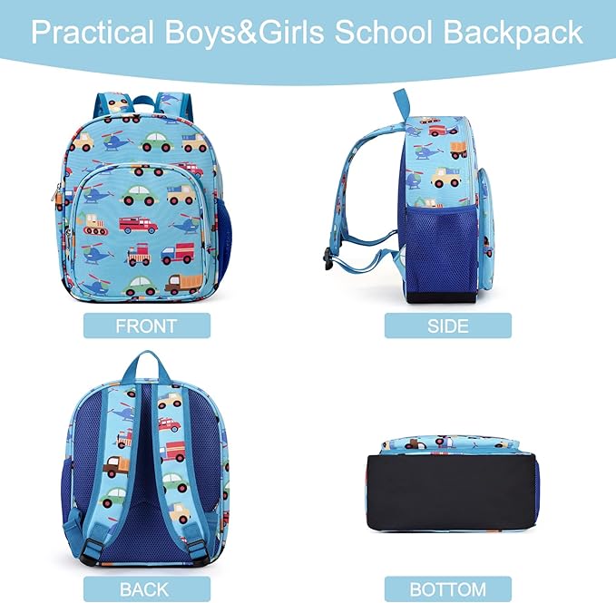 CLUCI Toddler Backpack for Boys Kids Backpacks Preschool Kindergarten Child Bookbag Travel Cute Daycare Bluey Backpack Cars-CubbioJoy