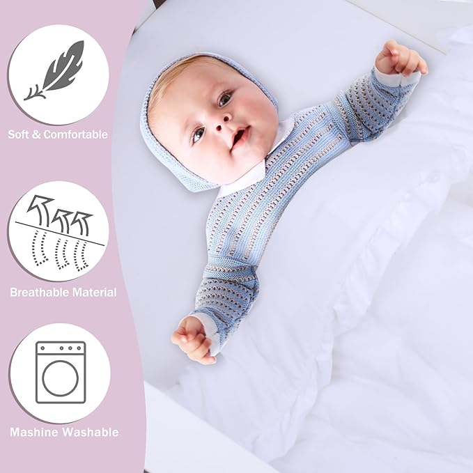 Cloele 3 Pieces Baby Crib Bedding Set- Solid Ruffle Quilted Set Includes Comforter Fitted Sheet Crib Skirt for Boys and Girls - Cute Ruffled Nursery Crib Standard Size Baby Bedding Set White-CubbioJoy