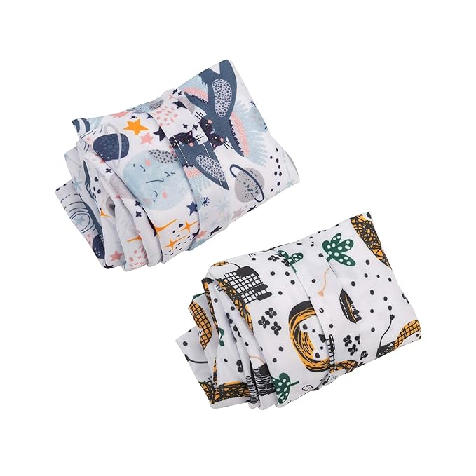ALVABABY 2pcs Cloth Diaper Wet Dry Bags Waterproof Reusable with Two Zippered Pockets Travel Beach Pool Daycare Soiled Baby Items Yoga Gym Bag for Swimsuits or Wet Clothes LX-H358359-CubbioJoy