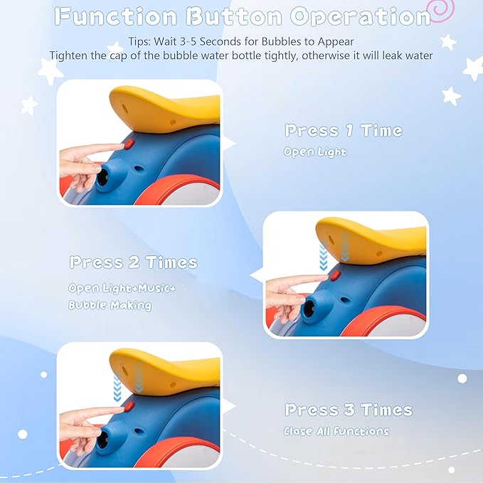 6V Electric Baby Balance Bike for 1 Year Old Boys Girls Ride on Toys 12-48 Months Toddler Balance Bike, 4 Wheels Kids First Bike with Remote Control First Birthday Gifts- Blue&Red-CubbioJoy