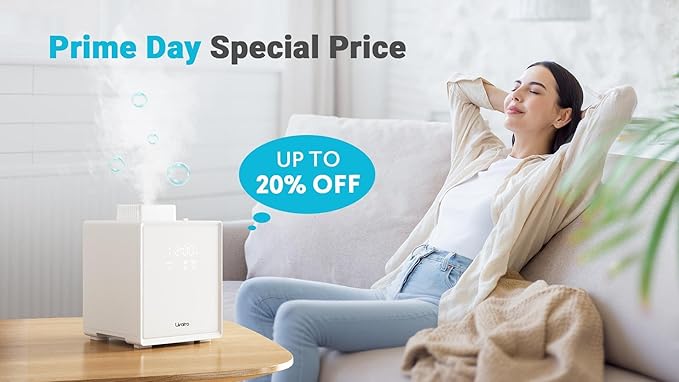 3L Stainless Steel Warm Mist Humidifier with Easy Clean and Warm Steam Function, Healthy Air Mist Humidifiers for Bedroom Living Room, with Sleep Mode and Auto-off Setting-CubbioJoy