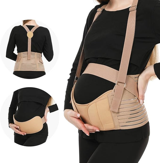 Belly Bands For Pregnant Women - Maternity Belt Pregnancy Support - Breathable Abdominal Binder, Back Support, Multiple Sizes And Colors For All Stages Of Pregnancy & Postpartum-CubbioJoy