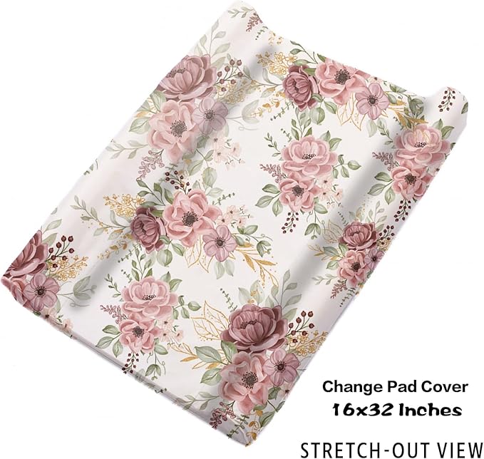 Custom Nursery Crib Bedding Set: Personalized Name 4 Piece Flower Highland Cow Design Baby Crib Sets for Baby Girls - Toddler Double Layer Blanket Set, Comfortable Crib Bed Sheets for Baby Toddlers-CubbioJoy